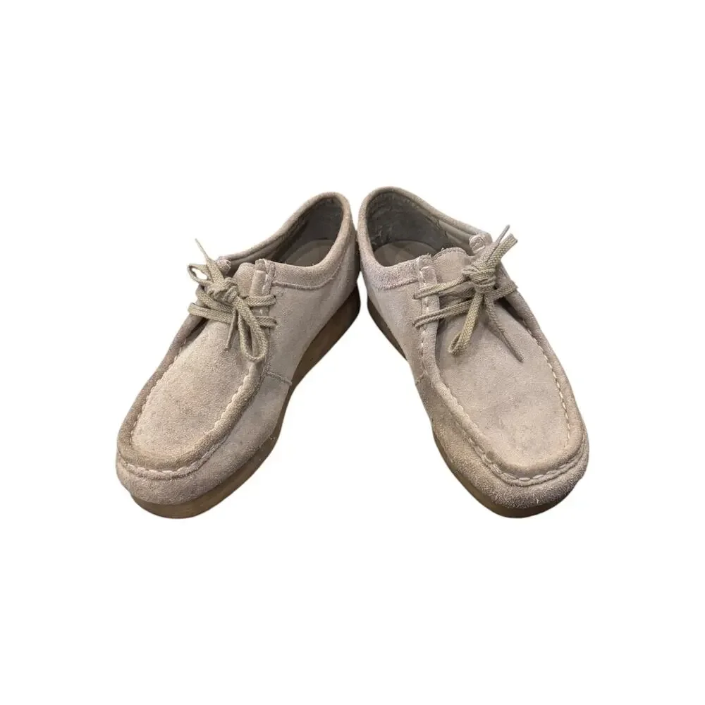 Clarks Padmora Sand Suede Moc Toe Lace-Up Shoes Women’s Size 7M